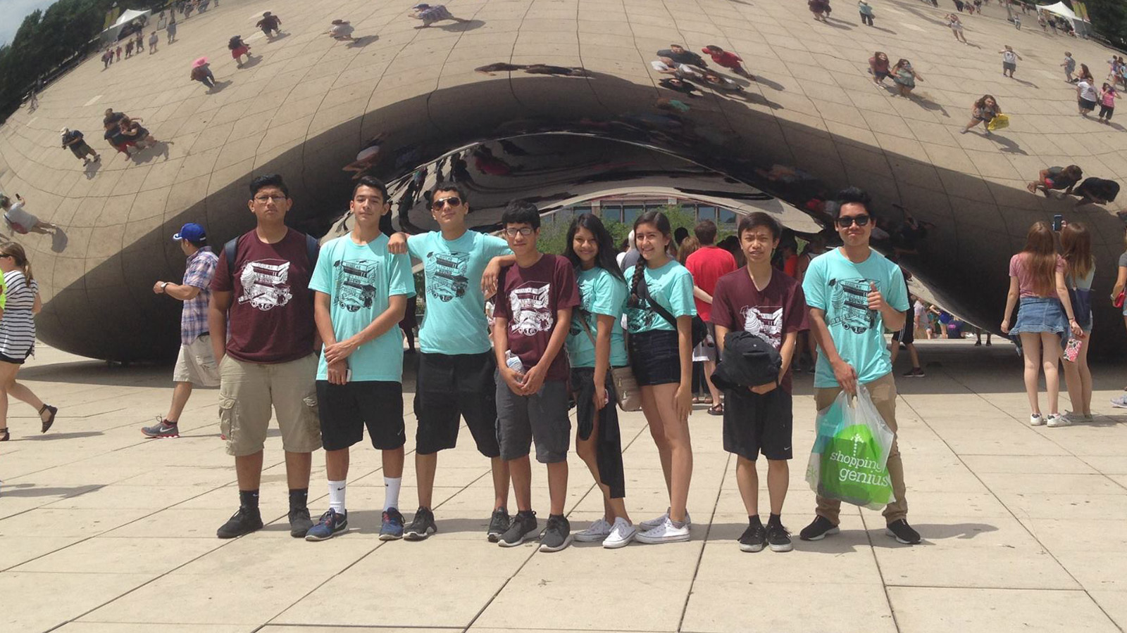 TRIO RUB students at the Big Bean in Chicago 