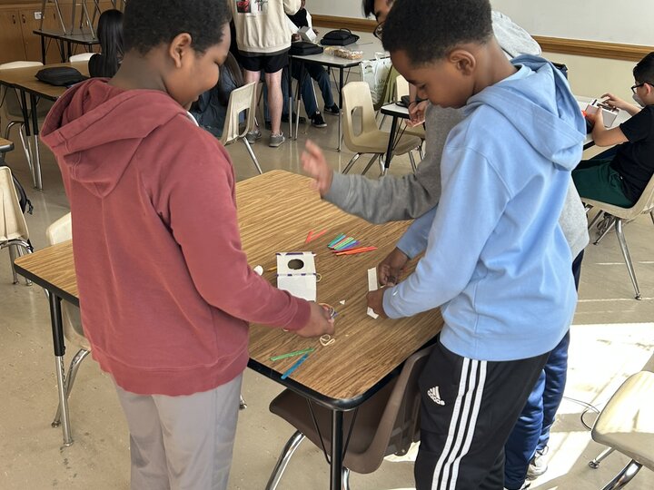 Students at engineering club