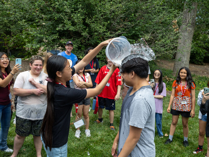Students at a field day